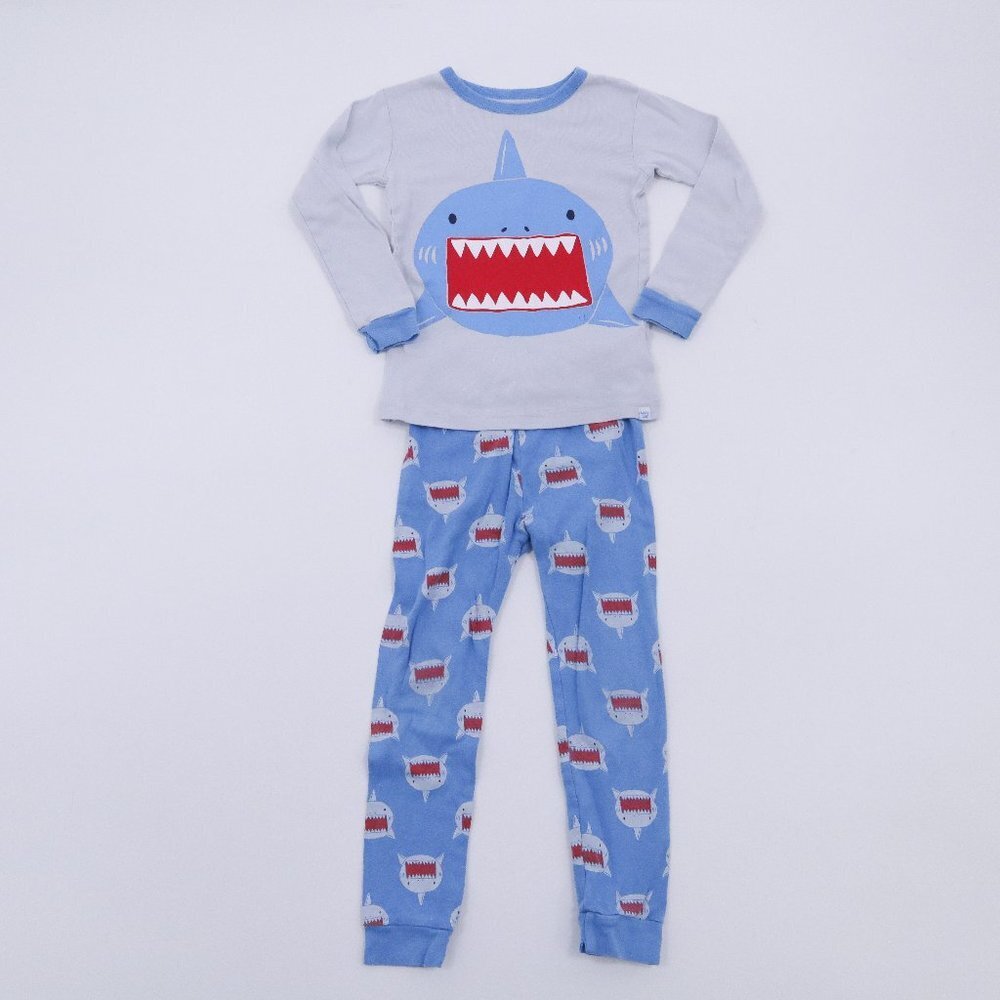 GAP PJ Pajama Set Boys 5T Toddler Blue Shark